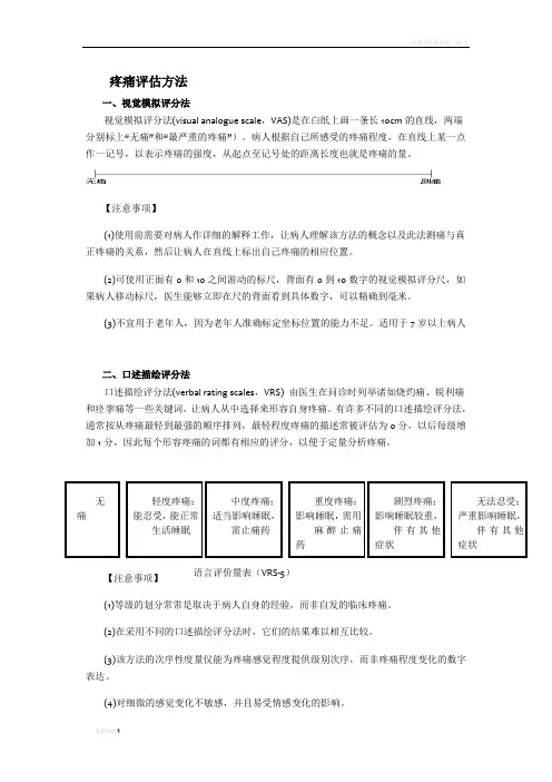疼痛评估