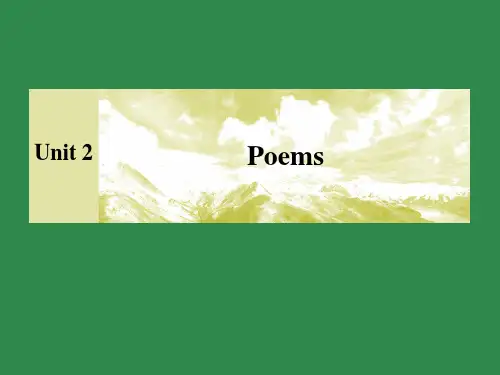 人教版高中英语选修六课件：Unit+2Poems