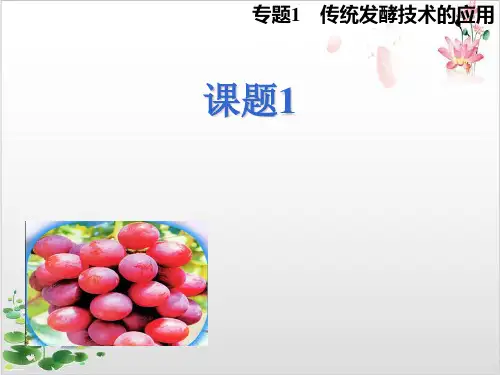 人教版生物选修一课题—果酒和果醋的制作-ppt精品课件