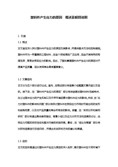 塑料件产生应力的原因__概述及解释说明