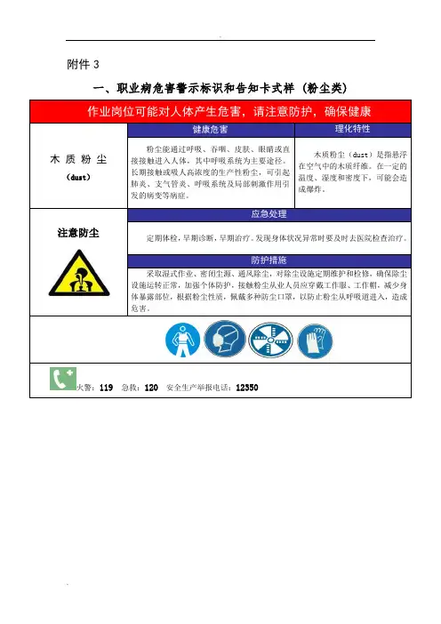 警示标识和告知卡式样