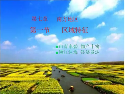 第七章南方地区第一节区域特征课件