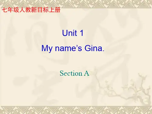初中七年级(初一)英语上册Unit1 My name is Gina Section A课件(46张PPT)