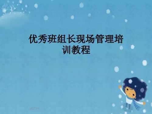 优秀班组长现场管理培训教程