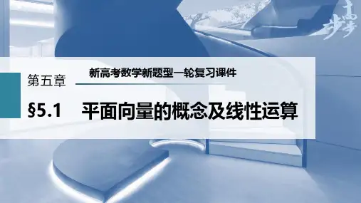 第5章 §5.1 平面向量的概念及线性运算--新高考数学新题型一轮复习课件
