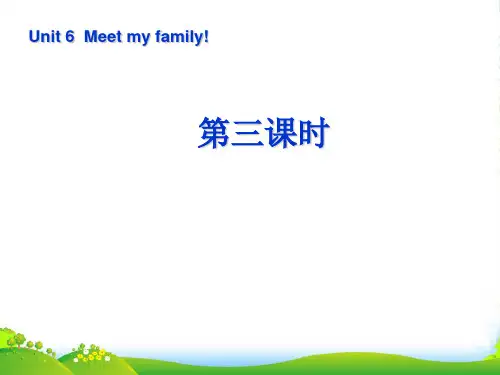人教版PEP四年级英语上册《Unit 6 Meet my family》第三课时课件