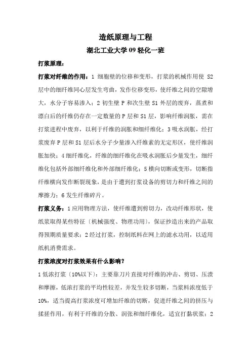 造纸原理与工程
