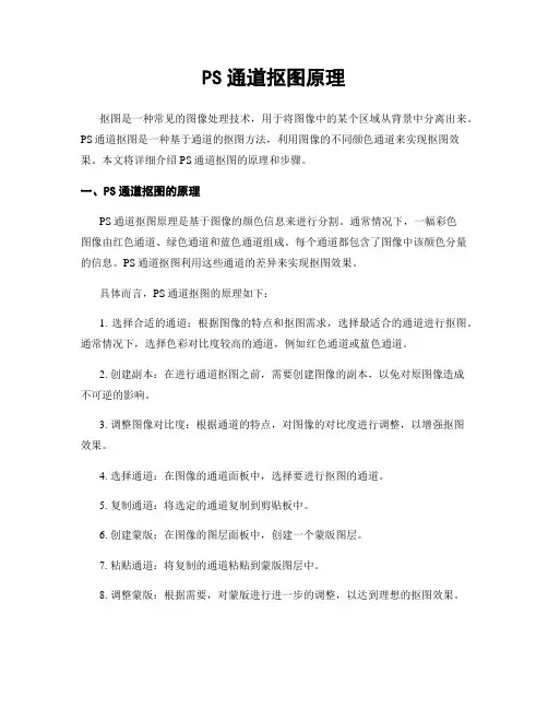 PS通道抠图原理