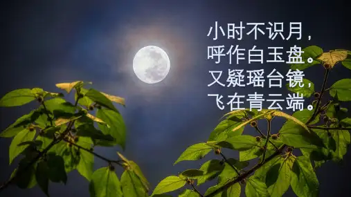 部编版语文四年级上册2走月亮(课件)(共23张ppt)