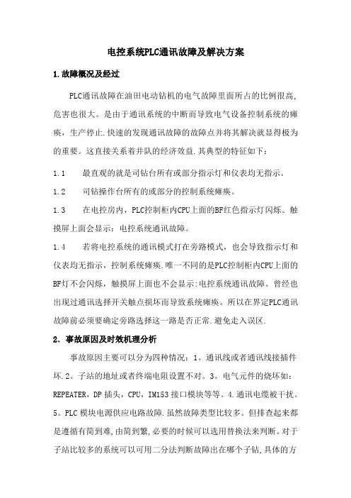 常见PLC通讯故障及解决方案