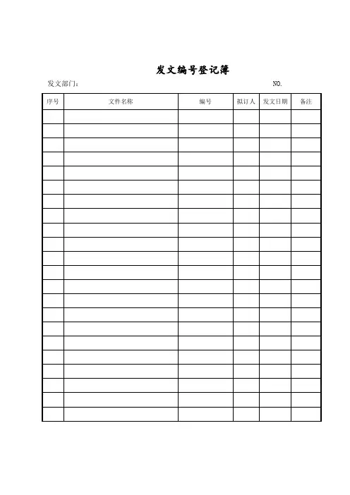 公司企业最常用表单范本大全 28页