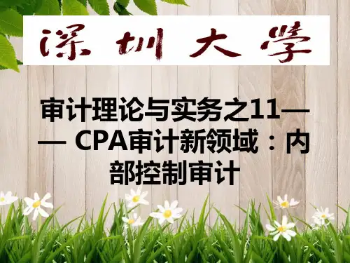 课程资料：审计理论与实务之11—— 内部控制审计