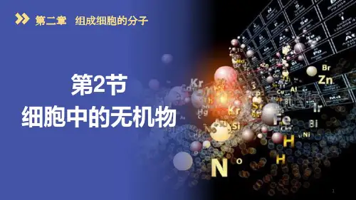 细胞中的无机物ppt课件