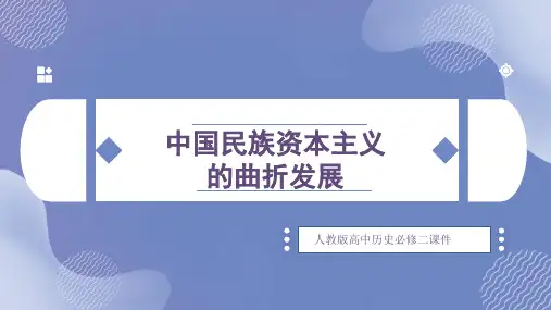 高中历史人教版必修二《第三单元第10课中国民族资本主义的曲折发展》课件PPT模板