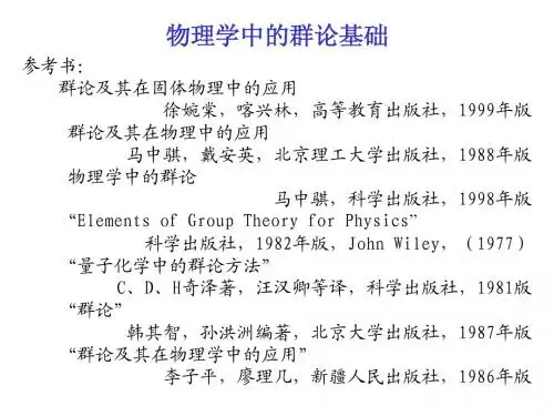群论绪论