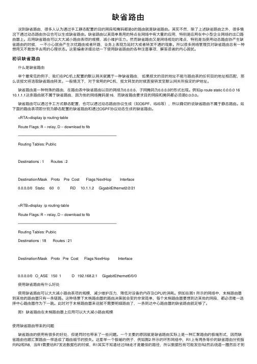 缺省路由——精选推荐