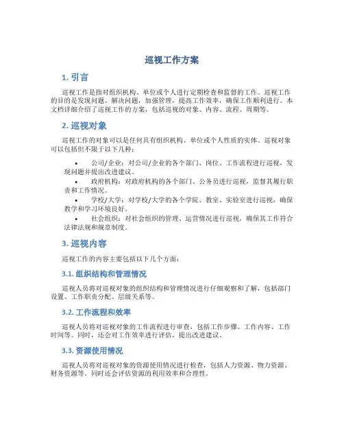 巡视工作方案