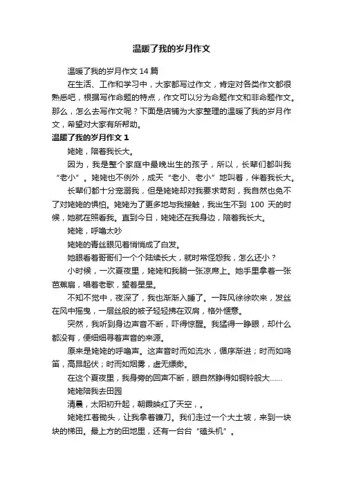 温暖了我的岁月作文