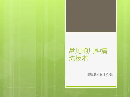 常见的几种清洗技术