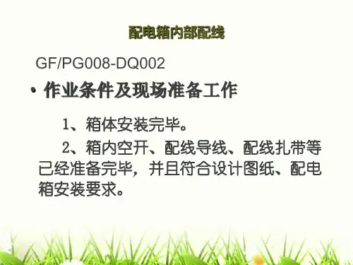 配电箱内部配线图文配电箱空开及导线安装