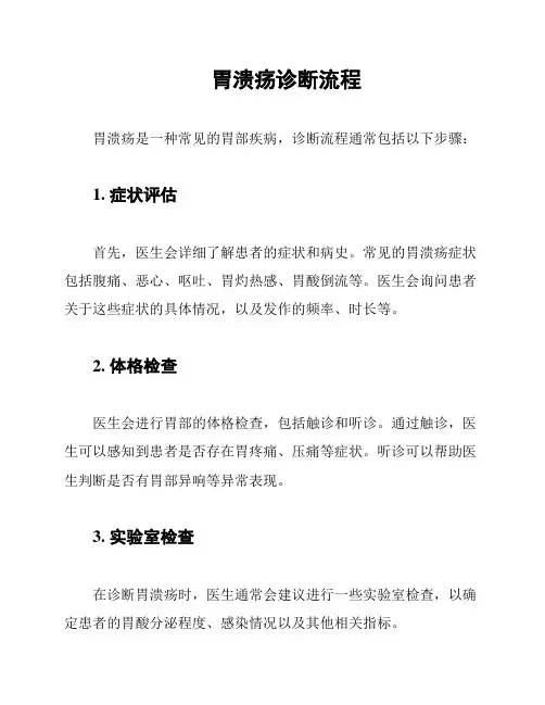 胃溃疡诊断流程