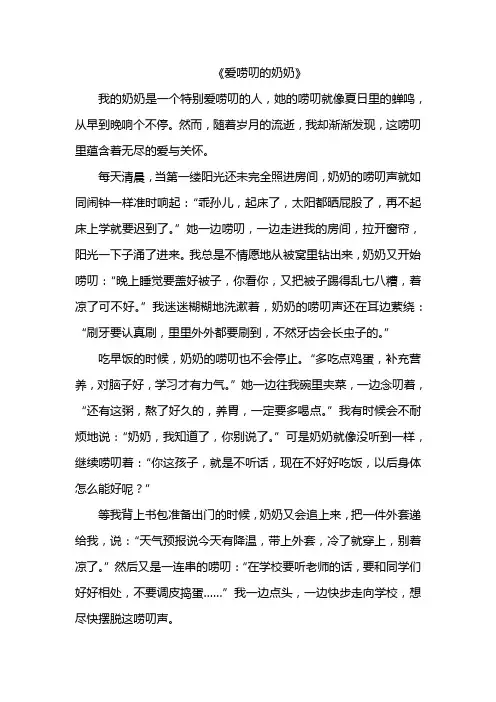 爱唠叨的奶奶