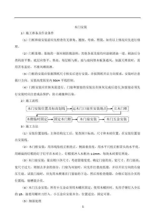 木门安装方案