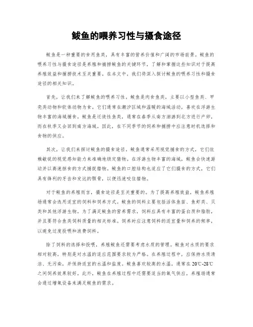 鲅鱼的喂养习性与摄食途径