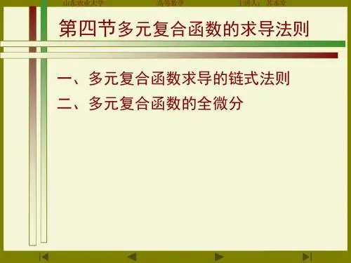 多元函数的求导法则-精选
