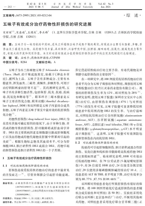 五味子有效成分治疗药物性肝损伤的研究进展