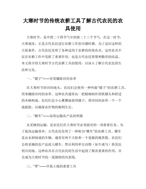 大寒时节的传统农耕工具了解古代农民的农具使用