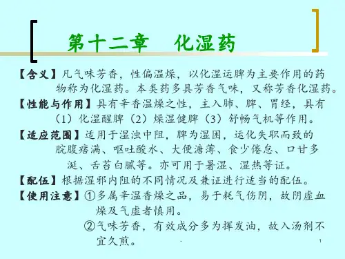 第十二章-化湿药PPT课件