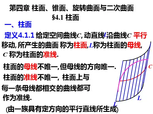 4.1,4.2柱面和锥面