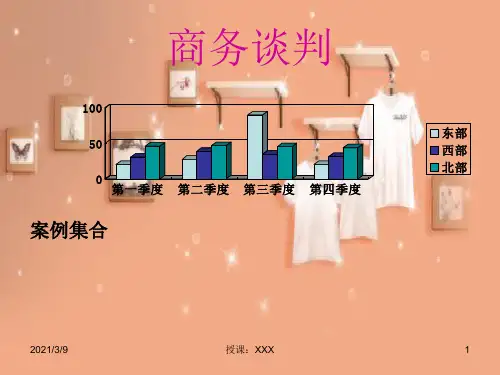 商务谈判案例集合PPT课件