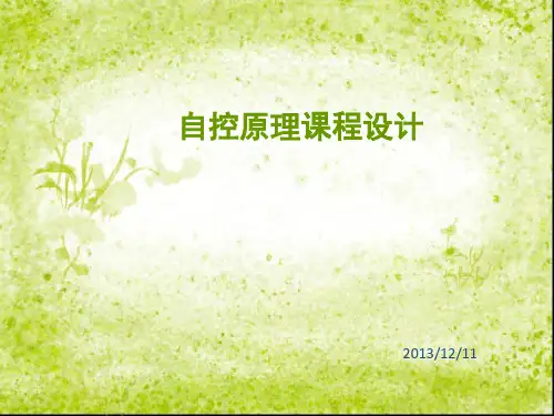 自控二阶系统分析ppt