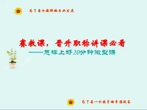 怎样上好20分钟的微型课知识讲解