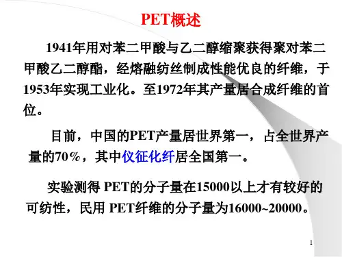 聚对苯二甲酸乙二醇酯概述PPT课件