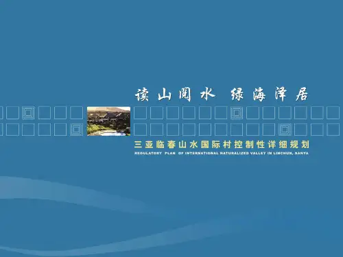 XX山水国际旅游度假村控制性详细规划