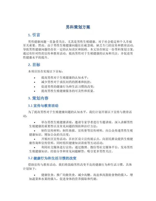 男科策划方案