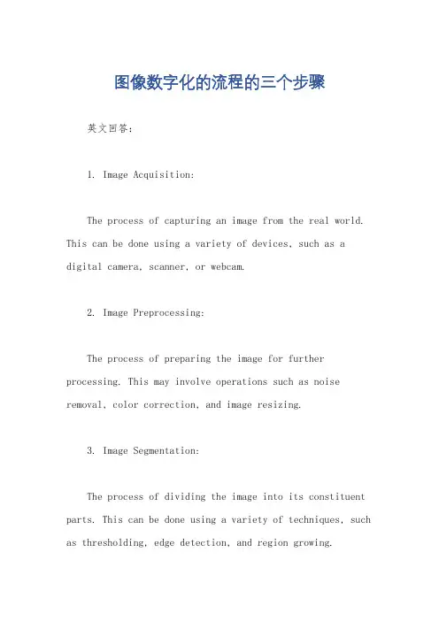 图像数字化的流程的三个步骤