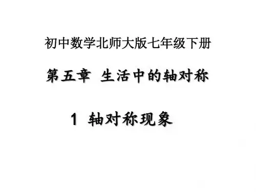 七年级数学下5.1轴对称现象教案(北师大版)精选教学PPT课件