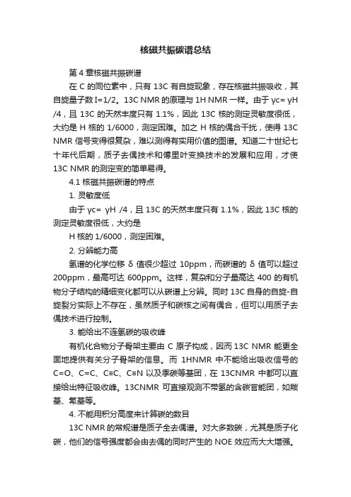 核磁共振碳谱总结