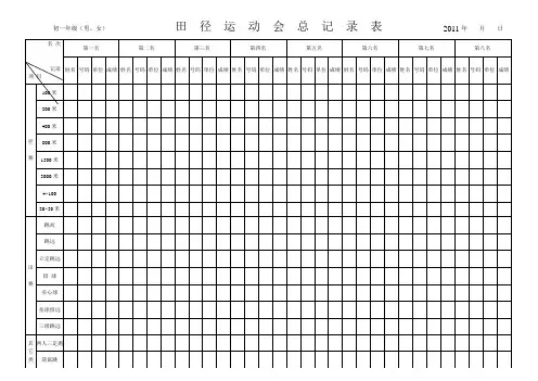 田径运动会总记录表(50张)