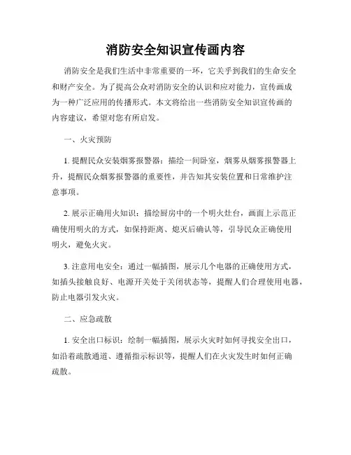 消防安全知识宣传画内容