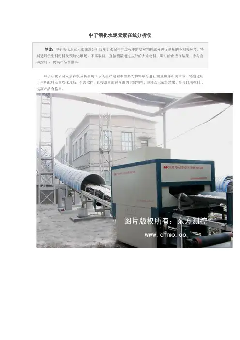 中子活化水泥元素在线分析仪