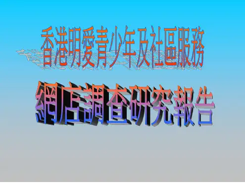 网店调查研究报告(PPT25页)