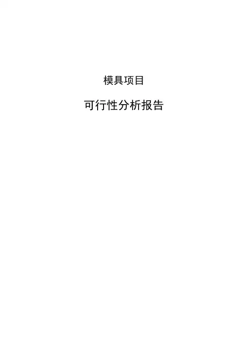 模具项目可行性分析报告