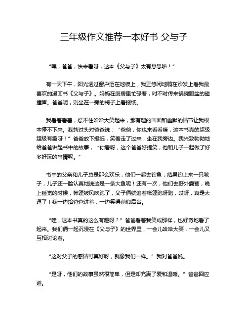 三年级作文推荐一本好书 父与子