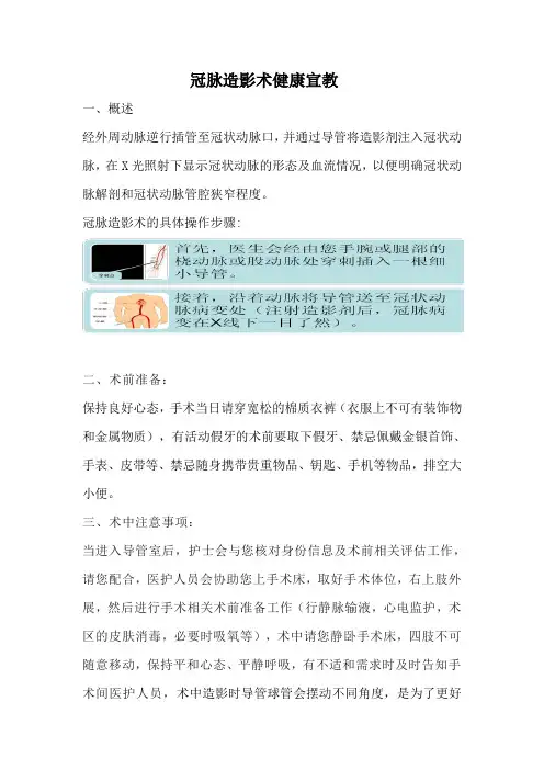 冠脉介入健康宣教