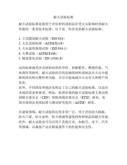 耐火试验标准
